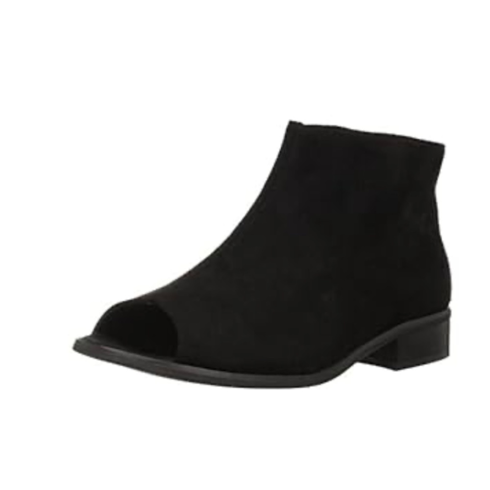 Black Open Toe Booties